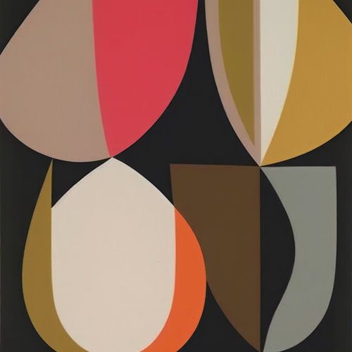 Motif rétro abstrait