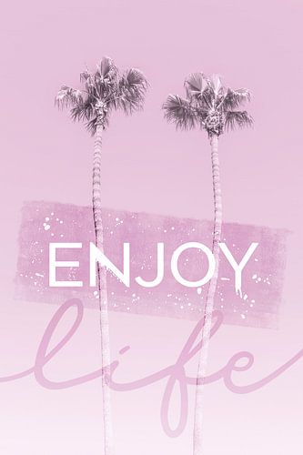 Idyllic palm trees in pink | enjoy life by Melanie Viola
