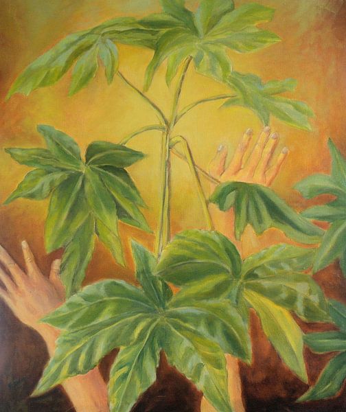 Connected Growth, Finger Plant and Hands by fdgArtworks