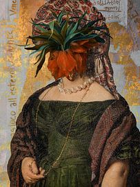 La bella donna met de bloem