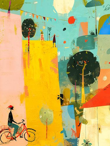City Life Painting | City Vibes auf Rädern von ARTEO Gemälde