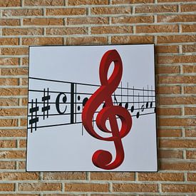Kundenfoto: Roter Violinschlüssel von Michael Schuppich, als artframe