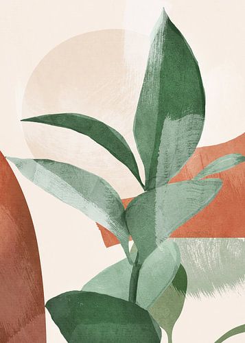 Moderne abstrakte Kunst Pflanze
