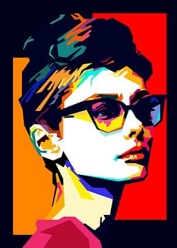 Retro-Audrey Hepburn van Artkreator