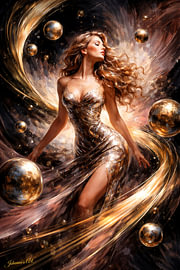 Glamour Art – Goldene Symmetrie 1 von Johannas Art Creations