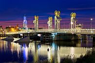Pont urbain dans la nuit à Kampen par Anton de Zeeuw Aperçu
