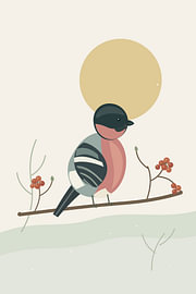Eurasian Bullfinch — Winter Rowan