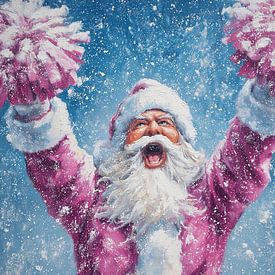 Rosa Weihnachtsmann von ARTEO Gemälde