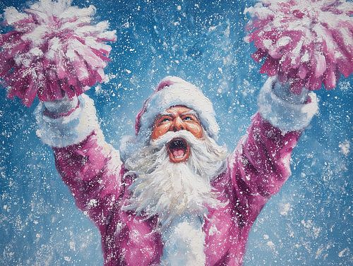 Pink Santa by ARTEO Paintings