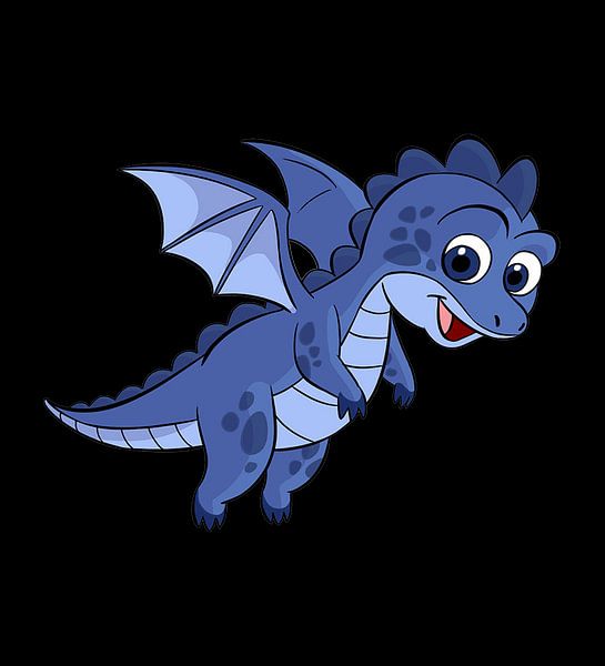 cute blue dragon by Kang Troye