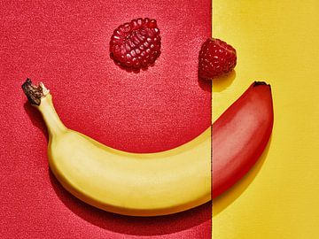 Happy Fruit Banana Raspberry by Martijn Hoogendoorn