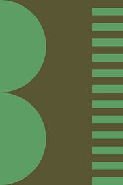 Kollektion mit kräftigen Farben und Streifen. Olive und Grün Nr. 2 von Dina Dankers