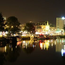 Groningen's station in de avond sur Merjan Merjan