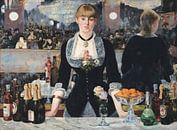 Bar in den Folies Bergère,Édouard Manet von Meisterhafte Meister Miniaturansicht