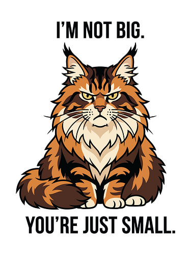 Funny Orange Cat Illustration No Thoughts Just Orange