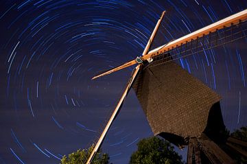 Startrails at the old mill by Bert Beckers
