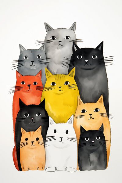 Katze Zeichnung von Preet Lambon