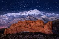 Pikes Peak Photo and Garden of the Gods on a Winter Starry Night by Daniel Forster thumbnail