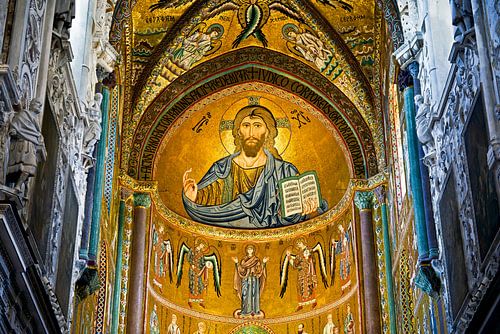 Christus Pantokrator in der Kathedrale von Cefalù  - Sizilien