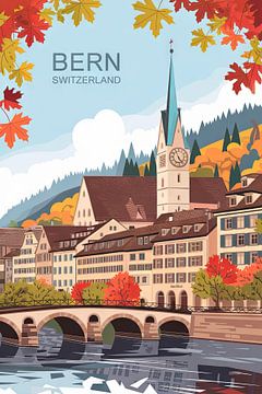 Berne, Switzerland. by Poster Art Shop