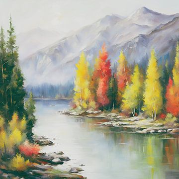 Water Forrest Hills 1.1 Schilderij van ComfortQ