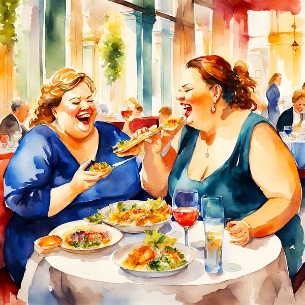 2 gemütliche Damen in einem Restaurant von De gezellige Dames
