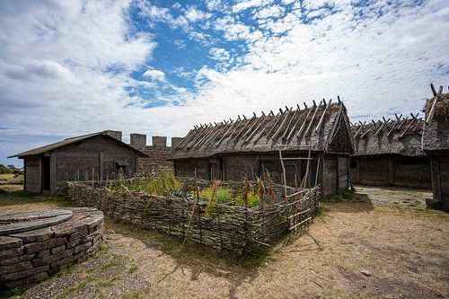 Eketorps borg, forteresse en forme d'anneau sur l'île d'Öland.