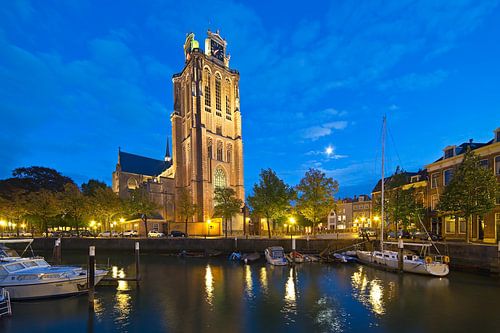Great Church Dordrecht at the harbor