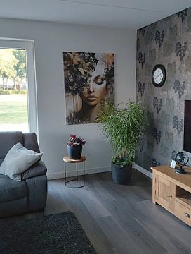 Klantfoto: Dromerige Vlinders met vrouw van Your unique art