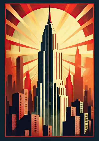 Art Deco New York Poster Print par Niklas Maximilian