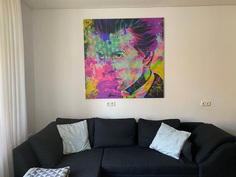 Kundenfoto: Motiv David Porträt Bowie Yellow Summer Splash Pop Art PUR von Felix von Altersheim