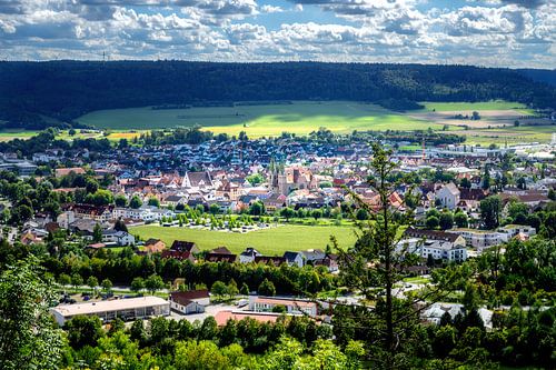 Uitzicht over Beilngries en de Altmühl vallei