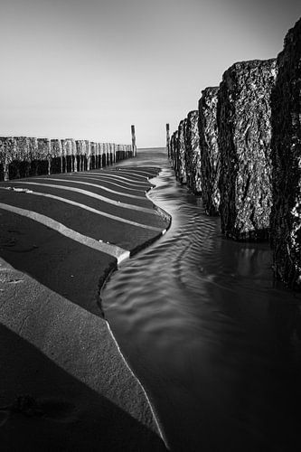 Seascape in black and white