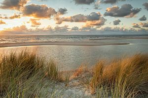 Texel zonsondergang van Yvonne Kruders