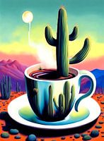 Warme chocolademelk met cactus