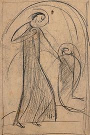 Hermann Stenner - Figurative scene (Baptism of Christ)