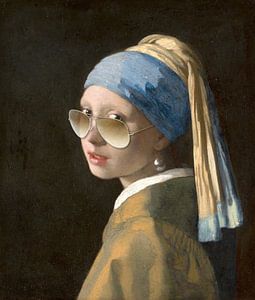 Girl with the pearl earring and sunglasses