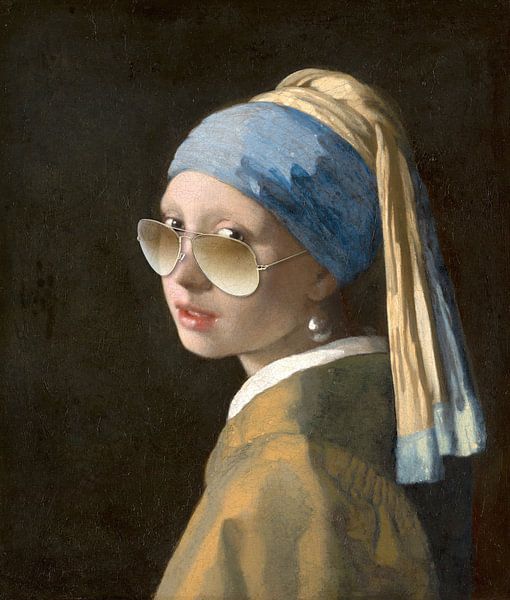 Girl with the pearl earring and sunglasses by Marieke de Koning