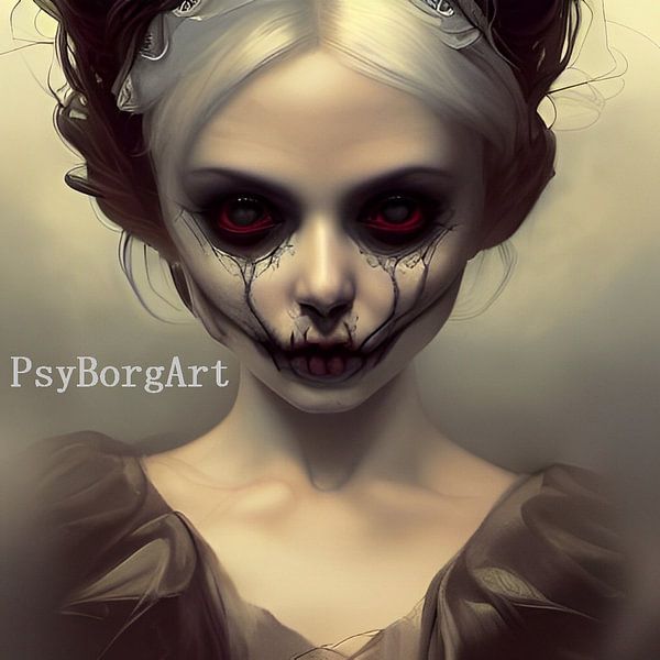 Halloween kustwerk 3 van PsyBorgArt