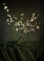 stilleven met takken van een bloeiende appelboom