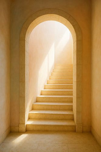 Escalier de lumière : Le chemin vers le haut