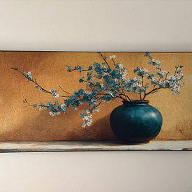 Kundenfoto: Branchen Über Blue Vase von Wunderbare Kunst, als ArtFrame