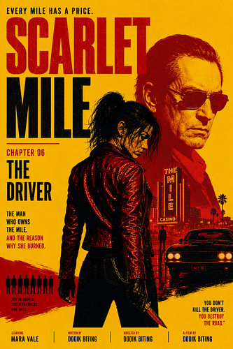 Scarlet Mile Hoofdstuk 06 De chauffeur – Retro filmposter