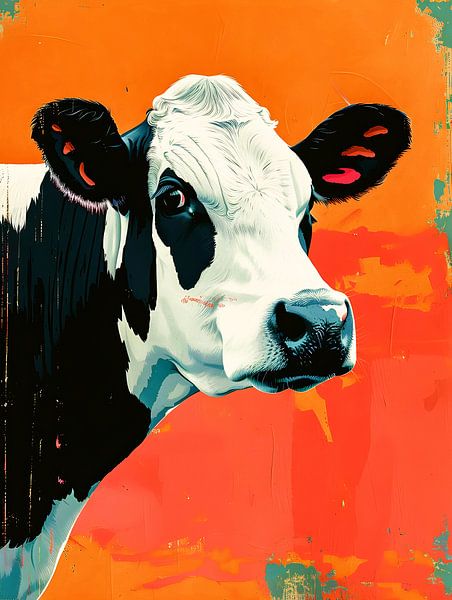 Colourful cow by But First Framing