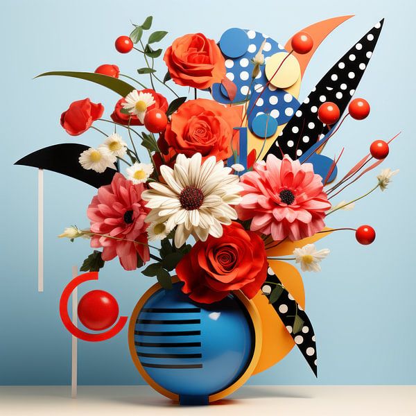 Flowers - Colourful and Abstract by New Future Art Gallery