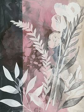 Abstrait botanique sur Japandi Art Studio