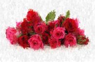 Ein Bund Roter Rosen von Theodor Decker Miniaturansicht