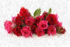 Ein Bund Roter Rosen