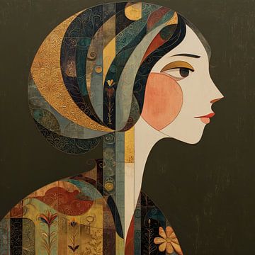 Colourful Woman with Patterns by Art Whims