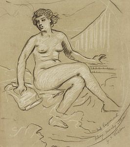 Aktporträt Think veränderte die Anarchie der Kongressbibliothek, Elihu Vedder (1895)